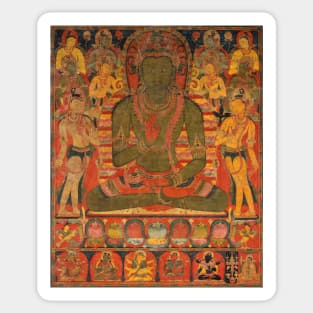 Amoghasiddhi with Eight Bodhisattvas Sticker